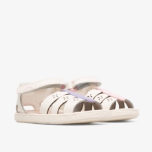 Camper Twins Sandals Cream - Kids Singapore GKFIYE-066